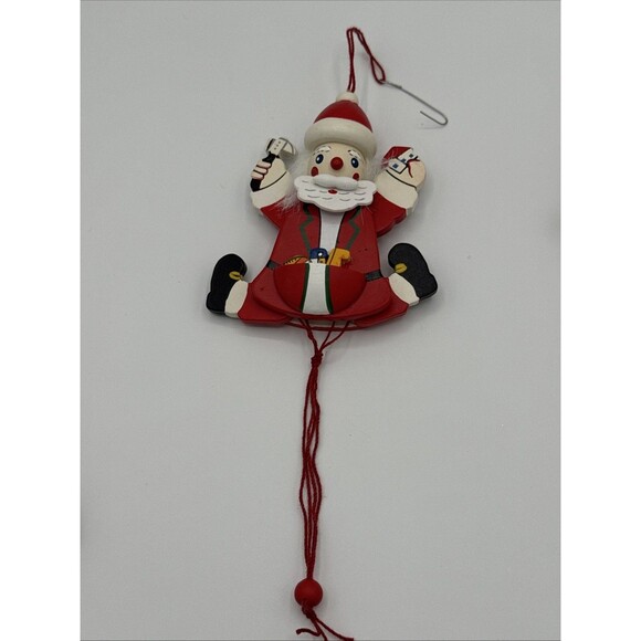 Vintage Santa Ornament Lot - Wood And Resin - 1970’s, 1980’s - 8 items - Picture 10 of 11